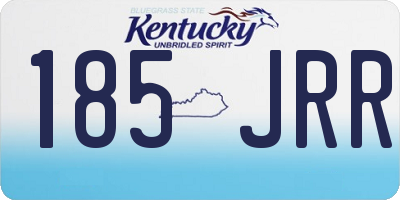 KY license plate 185JRR