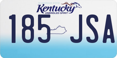 KY license plate 185JSA