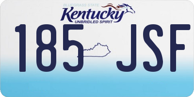 KY license plate 185JSF