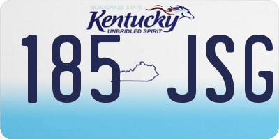 KY license plate 185JSG