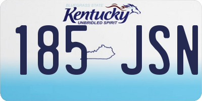 KY license plate 185JSN