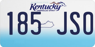KY license plate 185JSO