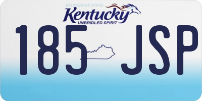 KY license plate 185JSP