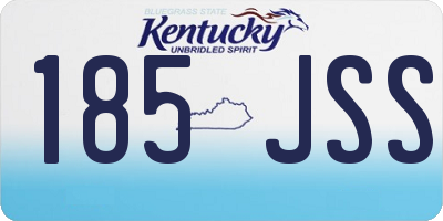 KY license plate 185JSS