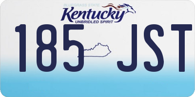 KY license plate 185JST