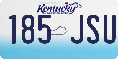 KY license plate 185JSU