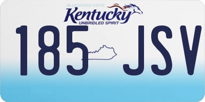 KY license plate 185JSV