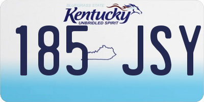 KY license plate 185JSY