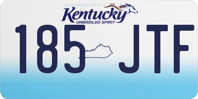 KY license plate 185JTF
