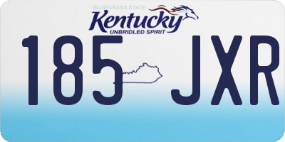 KY license plate 185JXR