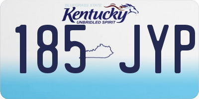 KY license plate 185JYP