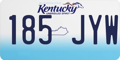 KY license plate 185JYW