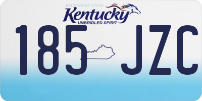KY license plate 185JZC
