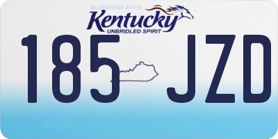 KY license plate 185JZD