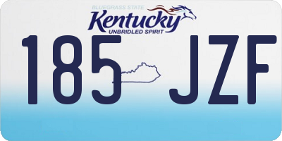 KY license plate 185JZF