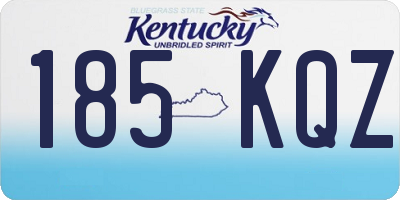 KY license plate 185KQZ