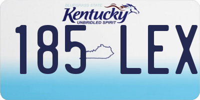 KY license plate 185LEX