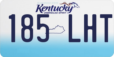 KY license plate 185LHT