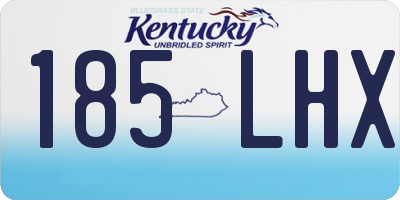 KY license plate 185LHX
