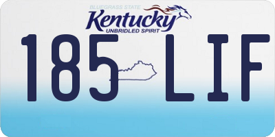 KY license plate 185LIF