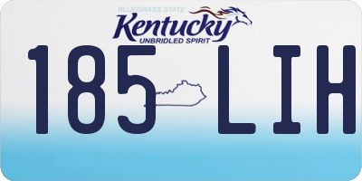 KY license plate 185LIH