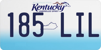 KY license plate 185LIL