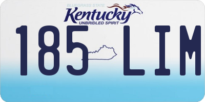 KY license plate 185LIM