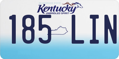 KY license plate 185LIN