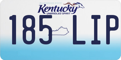 KY license plate 185LIP