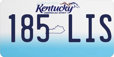 KY license plate 185LIS