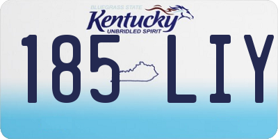 KY license plate 185LIY