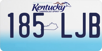 KY license plate 185LJB