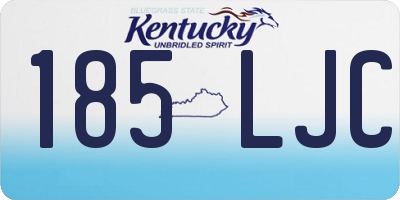 KY license plate 185LJC