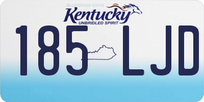 KY license plate 185LJD