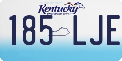 KY license plate 185LJE