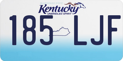 KY license plate 185LJF