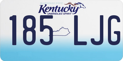KY license plate 185LJG