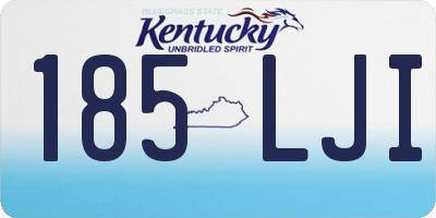 KY license plate 185LJI