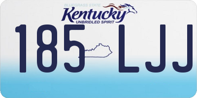 KY license plate 185LJJ