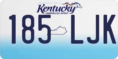 KY license plate 185LJK