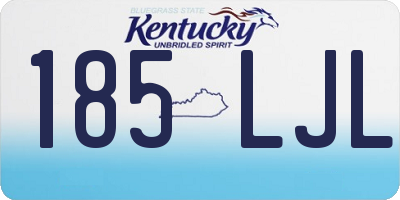 KY license plate 185LJL