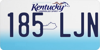KY license plate 185LJN