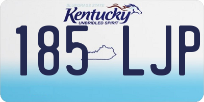 KY license plate 185LJP