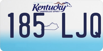 KY license plate 185LJQ