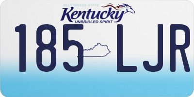 KY license plate 185LJR
