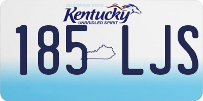 KY license plate 185LJS