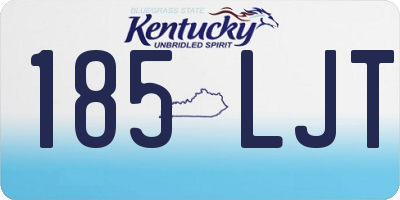 KY license plate 185LJT