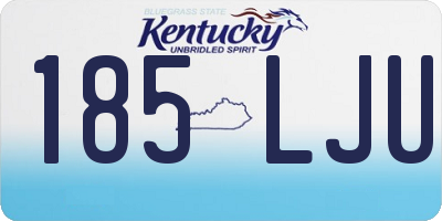 KY license plate 185LJU
