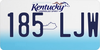 KY license plate 185LJW