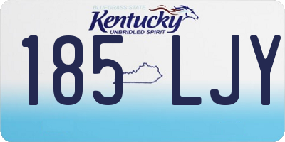 KY license plate 185LJY